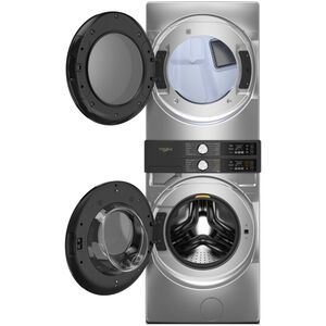 Whirlpool 28 in. 4.5 cu. ft. Smart Gas Front Load Laundry with UV Clean Technology, FreshFlow Vent System, Sensor Dry, Sanitize & Steam Cycle - Radiant Silver, Radiant Silver, hires