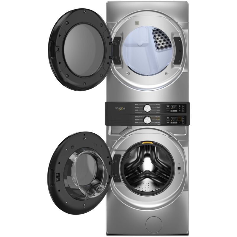 Whirlpool 28 in. 4.5 cu. ft. Smart Gas Front Load Laundry with UV Clean Technology, FreshFlow Vent System, Sensor Dry, Sanitize & Steam Cycle - Radiant Silver, Radiant Silver, hires