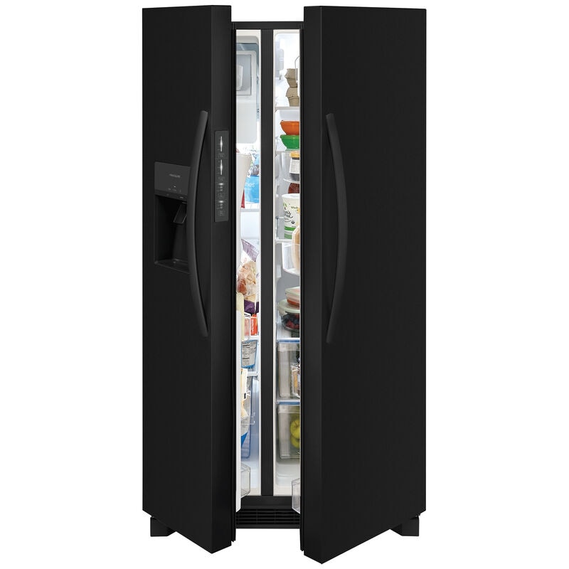Frigidaire 36 in. 25.6 cu. ft. Side by Side Refrigerator with Ice & Water Dispenser - Black, Black, hires
