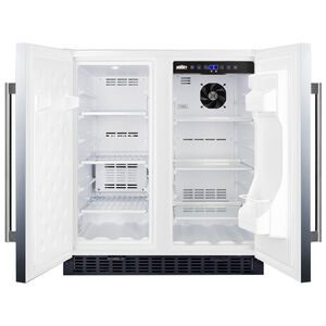 Summit 30 in. 5.4 cu. ft. Mini Fridge with Freezer Compartment - Stainless Steel, , hires