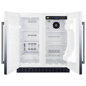 Summit 30 in. 5.4 cu. ft. Side by Side Undercounter Refrigerator - Stainless Steel, , hires