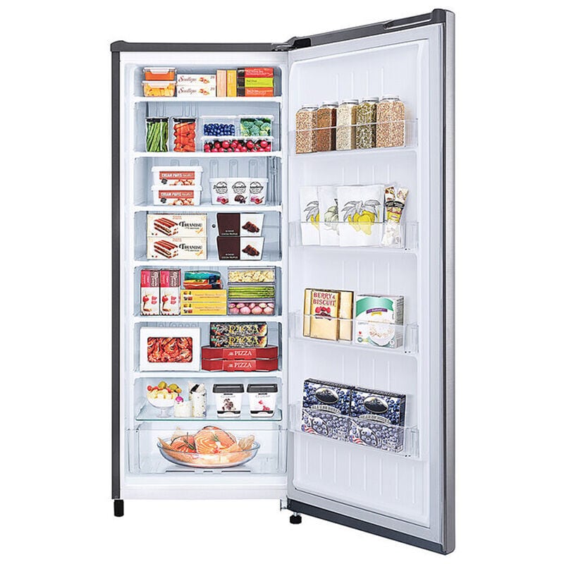 LG 21 in. 5.8 cu. ft. Compact Upright Freezer - Platinum Silver, , hires