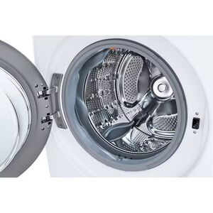 LG 27 in. 4.5 cu. ft. Smart Stackable Front Load Washer with TurboWash 360, Sanitize & Steam Wash Cycle - White, White, hires