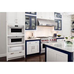 Wolf 48 in. 6.9 cu. ft. Standard Convection Double Oven Gas Range with 6 Sealed Burners & Grill - Stainless Steel, , hires