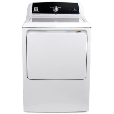 GE 27 in. 7.4 cu. ft. Smart Commercial Gas Dryer with Sensor Dry & Built-In App Payment System - White | VTD52GASRWB