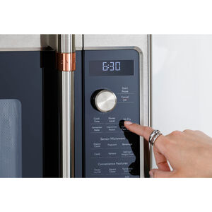 Cafe 30 in. 1.7 cu. ft. 950W Over-the-Range Microwave with 300 CFM, Convection & Sensor Cooking - Stainless Steel, Stainless Steel, hires