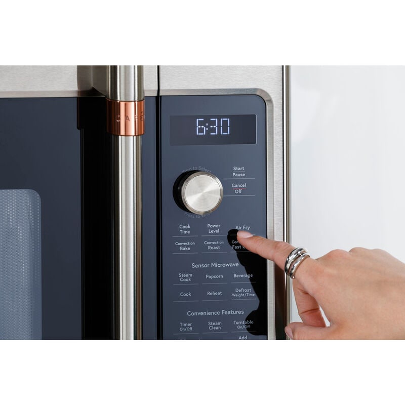 Cafe 30 in. 1.7 cu. ft. 950W Over-the-Range Microwave with 300 CFM, Convection & Sensor Cooking - Stainless Steel, Stainless Steel, hires