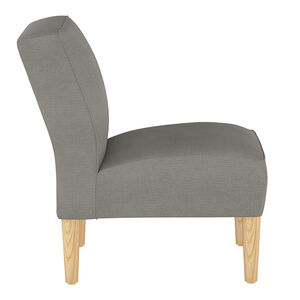 Skyline Furniture Armless Chair in Linen Fabric - Grey, , hires