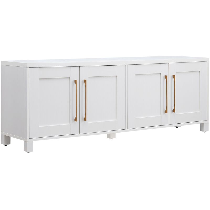 Preston & Cole Daphne 68" Wide TV Stand for TVs up to 75" - White, , hires