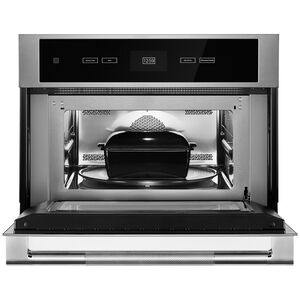 JennAir Rise 27 in. 1.4 cu. ft. 900W Built-In Microwave with Convection & Sensor Cooking - Stainless Steel, , hires
