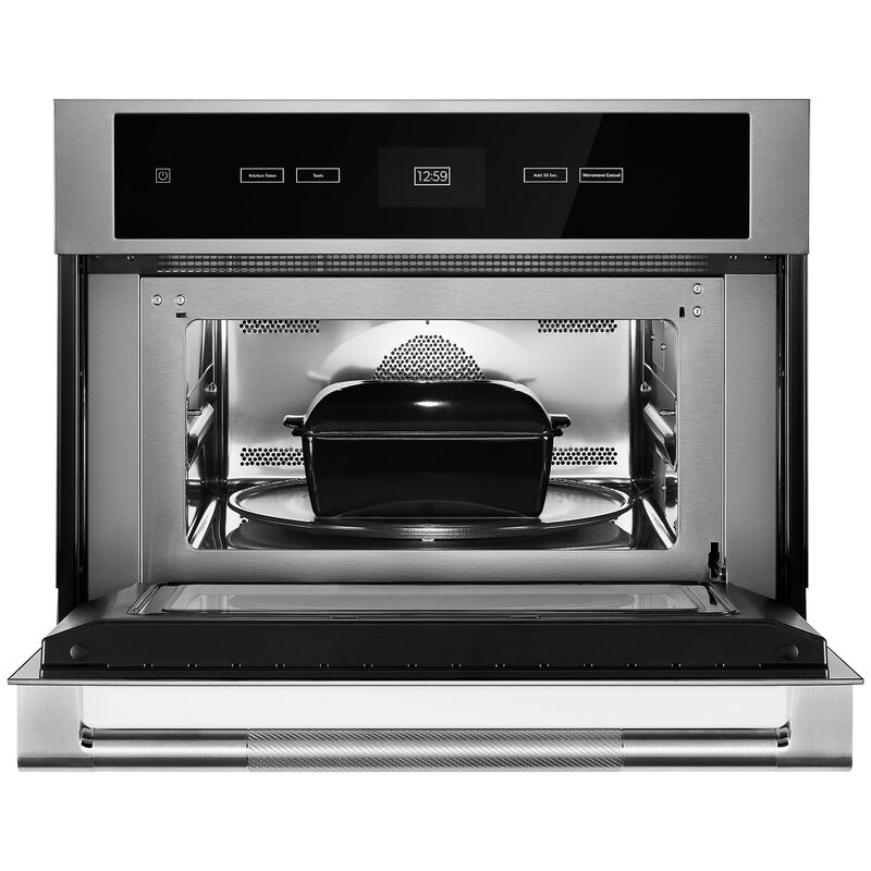 JennAir Rise 27 in. 1.4 cu. ft. 900W Built-In Microwave with Convection & Sensor Cooking - Stainless Steel, , hires