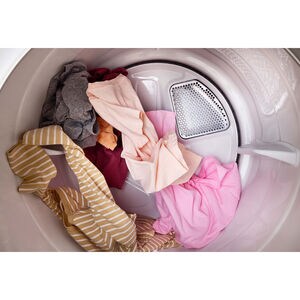 Whirlpool 27 in. 7.4 cu. ft. Smart Stackable Electric Dryer with Sensor Dry & Sanitize Cycle - Volcano Black, Volcano Black, hires