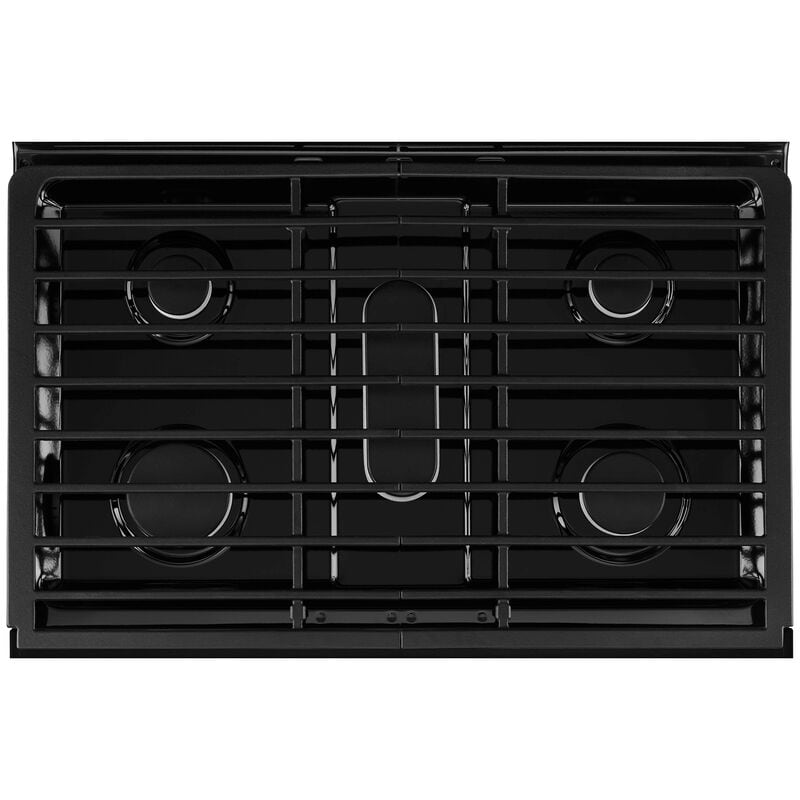 Whirlpool 30 in. 6 cu. ft. True European Convection Double Oven Gas Range with 5 Sealed Burners - Black Ice, , hires