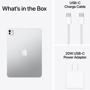 Apple 11 in. iPad Pro (2025 Release) with Wifi-Only, M5, 1 TB Storage, Apple Intelligence & 10Hrs. of Battery Life - Silver, , hires