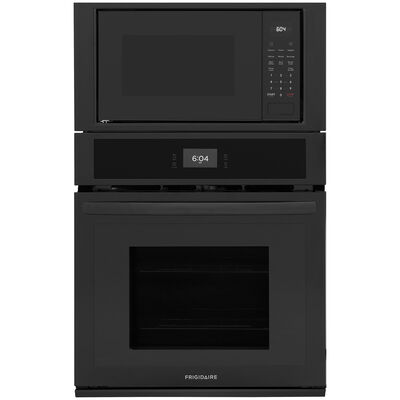 Frigidaire 27 in. 5.4 cu. ft. Electric Microwave/Wall Oven Combo with Standard Convection - Black | FCWM2727AB