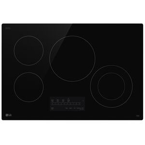 LG 30 in. 4-Burner Smart Electric Cooktop with Simmer Burner - Black, , hires