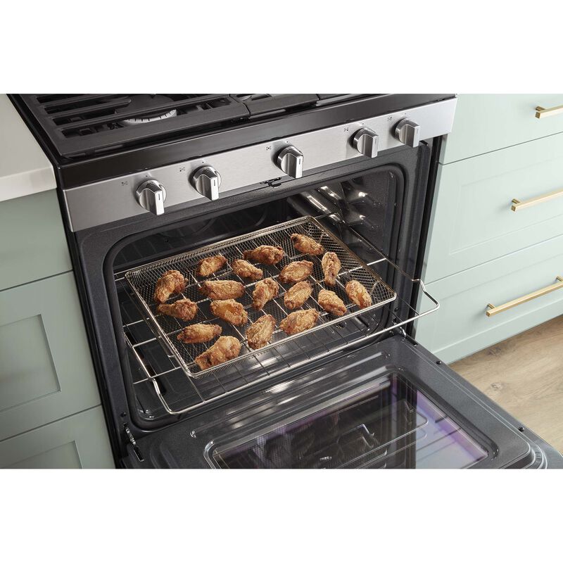 Whirlpool 30 in. 5 cu. ft. Air Fry Standard Convection Gas Range with 5 Sealed Burners - Stainless Steel, , hires