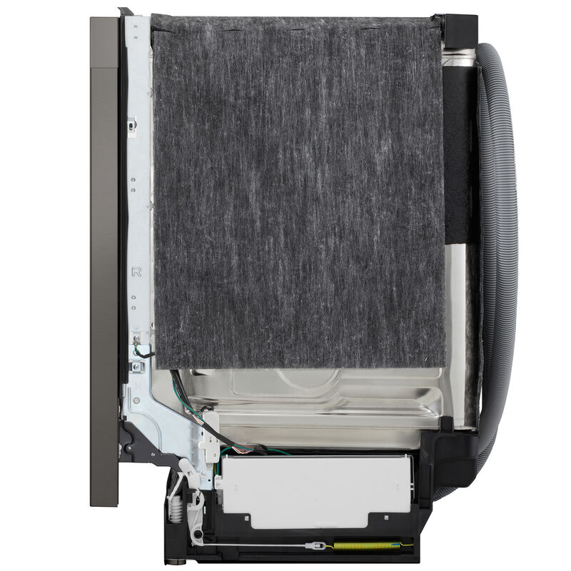 LG 24 in. Top Control Flush-Mount Smart Dishwasher with 46 dBA Sound Level, 3rd-Rack, AutoVent Dry & Pocket Handle - Black Stainless Steel, , hires