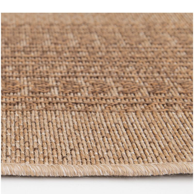 Natco Santorini Collection Outdoor Area Rug Sutton 7'10"x9'10" - Natural/Earth, , hires