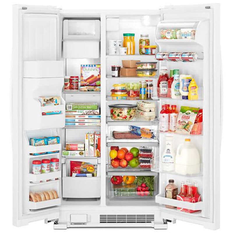 Whirlpool 33 in. 21.4 cu. ft. Side by Side Refrigerator with Ice & Water Dispenser - White, White, hires