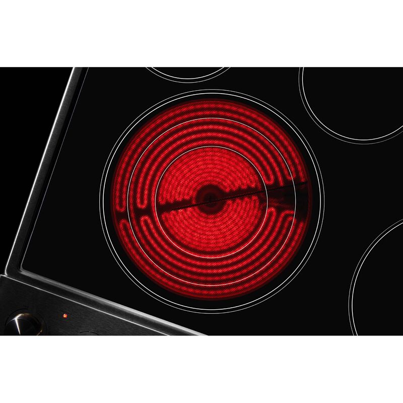 JennAir 30 in. 6.8 cu. ft. Air Fry True European Convection Slide-In Electric Range with Radiant Burners - Stainless Steel, , hires