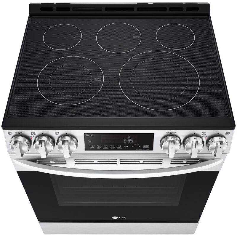 LG 30 in. 6.3 cu. ft. Smart Air Fry True European Convection Slide-In Electric Range with Radiant Burners - PrintProof Stainless Steel, , hires