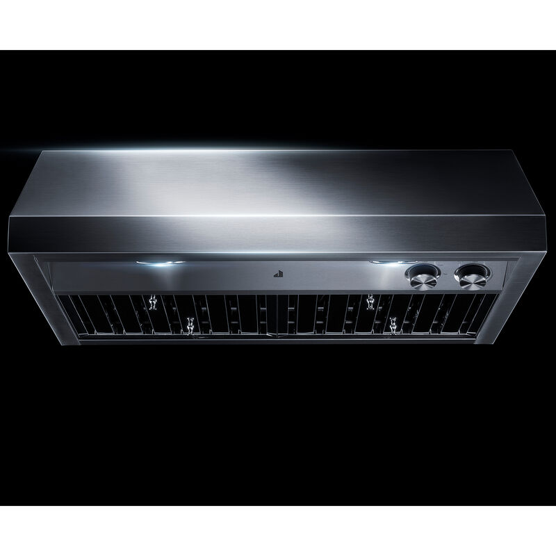JennAir Pro Style Series 30 in. Canopy Pro Style Range Hood with 4 Speed Settings, 600 CFM, Ducted Venting & 2 Halogen Lights - Stainless Steel, , hires