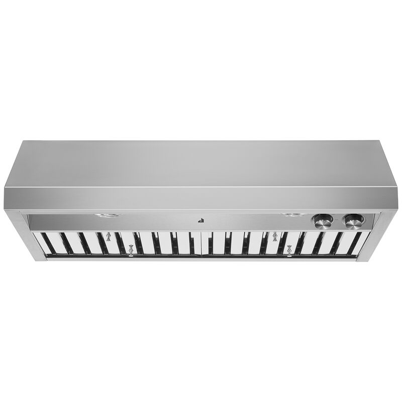 JennAir Pro-Style 36 in. Ducted Canopy Pro Style Style Range Hood with 600 CFM, 4 Fan Speeds & 2 Halogen Lights - Stainless Steel, , hires