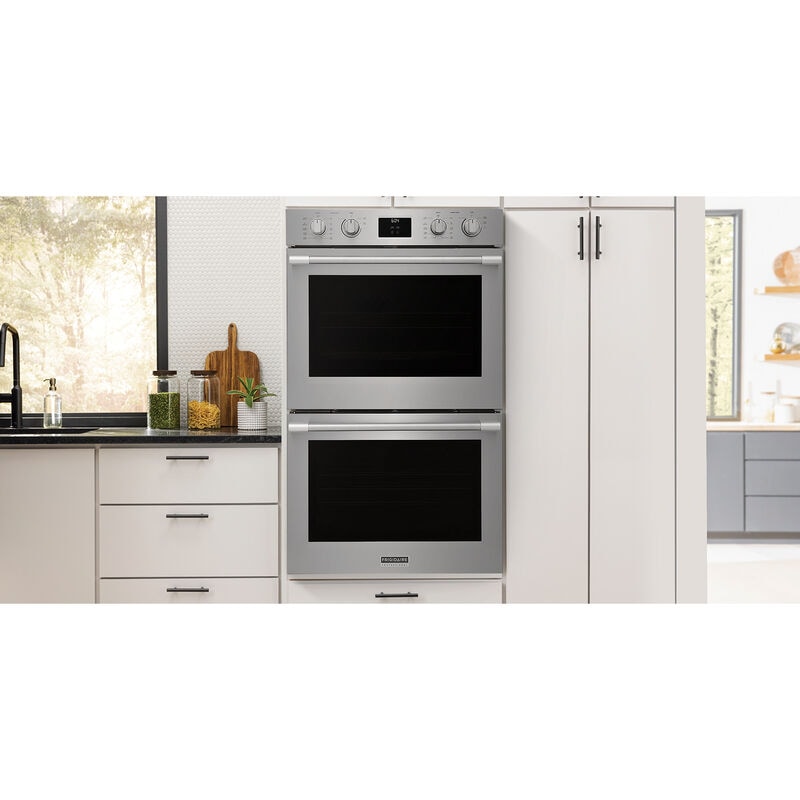 Frigidaire Professional 30 in. 10.6 cu. ft. Top Control Electric Double Wall Oven with True European Convection - Stainless Steel, , hires