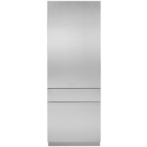 Monogram 30 in. Integrated Refrigerator Solid Door Panel Left Hand - Stainless Steel, , hires