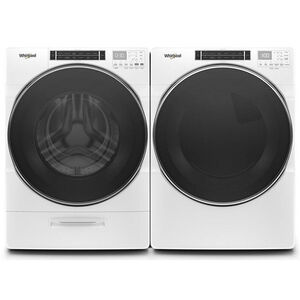 Whirlpool 27 in. 7.4 cu. ft. Stackable Electric Dryer with Sensor Dry & Steam Cycle - White, , hires