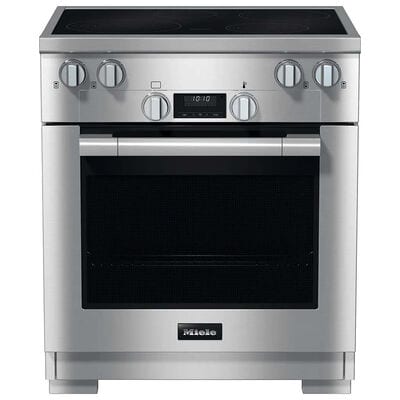 Miele 30 in. 4.6 cu. ft. Dual Convection Electric Range with 4 Induction Burners - Clean Steel | HR1422-3I