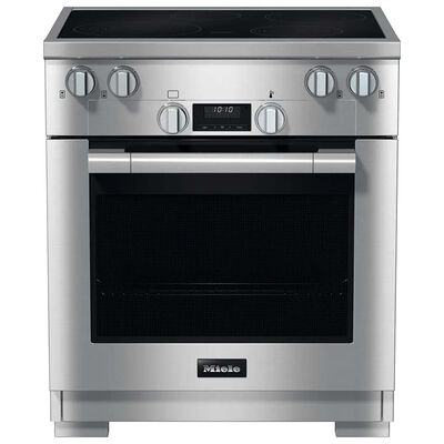 Miele 30 in. 4.6 cu. ft. Convection Oven Freestanding Electric Range with 4 Induction Zones - Clean Touch Steel | HR1422-3I