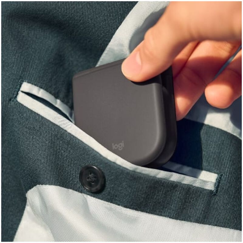 Logitech Mobi Fold Ultra-Portable Wireless Mouse - Graphite, , hires