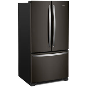 Whirlpool 36 in. 20.0 cu. ft. Counter Depth French Door Refrigerator with Internal Water Dispenser - Black Stainless, Black Stainless, hires