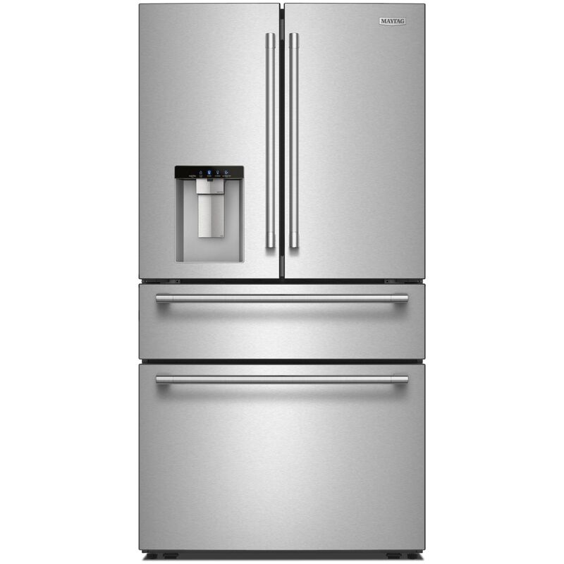 Maytag 36 in. 28.9 cu. ft. 4-Door French Door Refrigerator with Ice & Water Dispenser - Fingerprint Resistant Stainless Steel, , hires