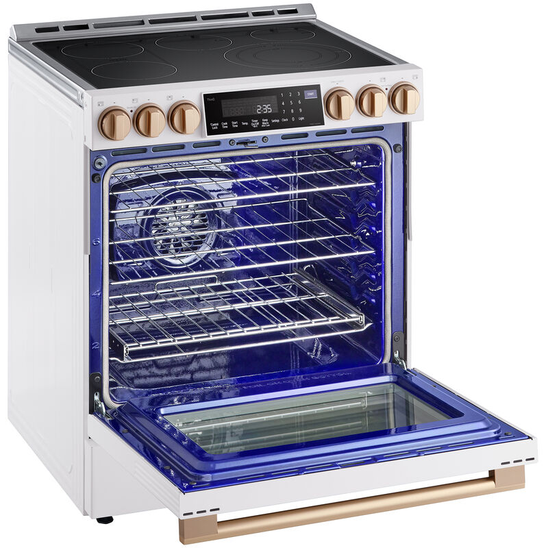 LG Studio 30 in. 6.3 cu. ft. Smart Air Fry True European Convection Slide-In Electric Range with Radiant Burners - Essence White, , hires