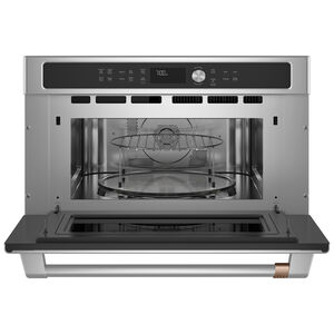 Cafe 30 in. 1.7 cu. ft. 975W Built-In Microwave with Convection & Sensor Cooking - Stainless Steel, , hires