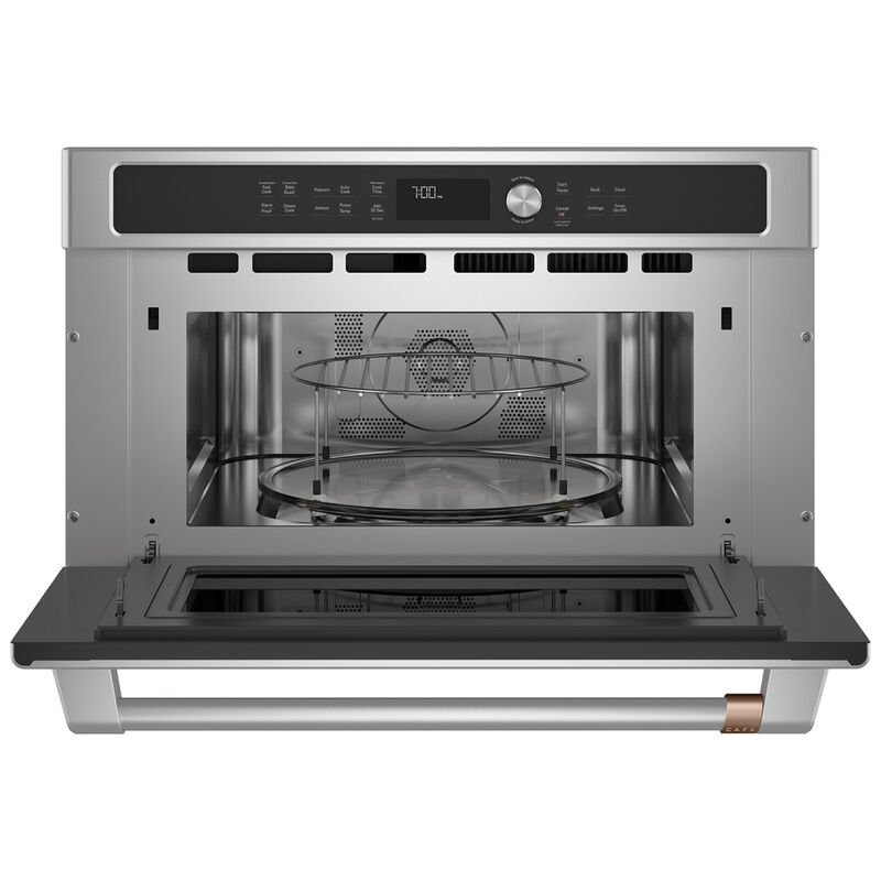Cafe 30 in. 1.7 cu. ft. 975W Built-In Microwave with Convection & Sensor Cooking - Stainless Steel, , hires
