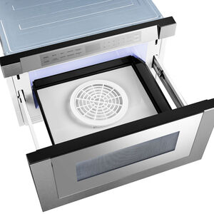 XO 24 in. 1.2 cu. ft. 1000W Drawer Microwave with Sensor Cooking - Silver Mirror, Silver Mirror, hires