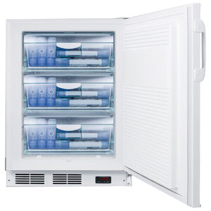 Summit 24 in. 3.5 cu. ft. Upright Compact Freezer with Digital Control - White, , hires