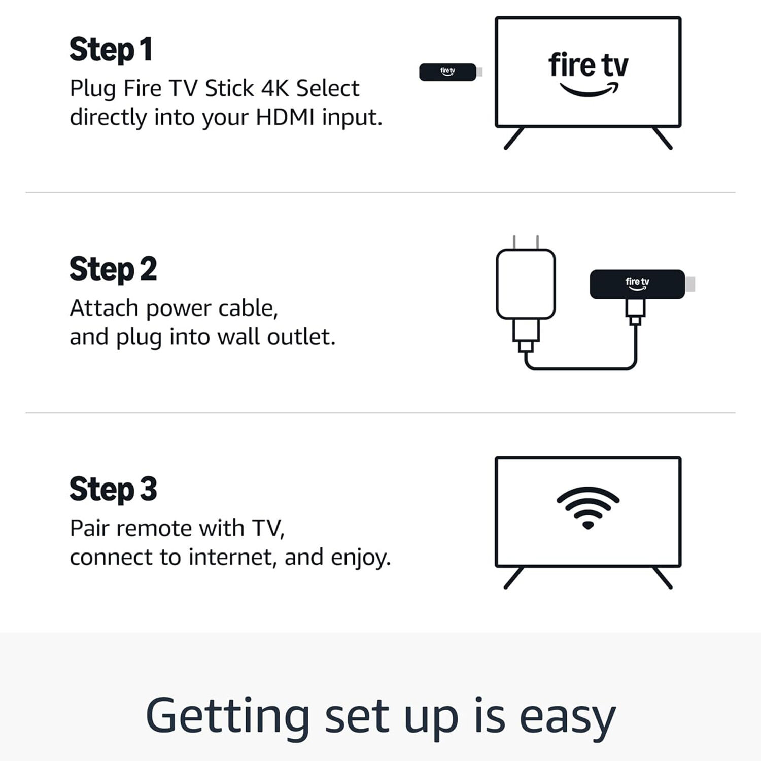 Amazon Fire TV Stick 4K Select (newest model), start streaming in