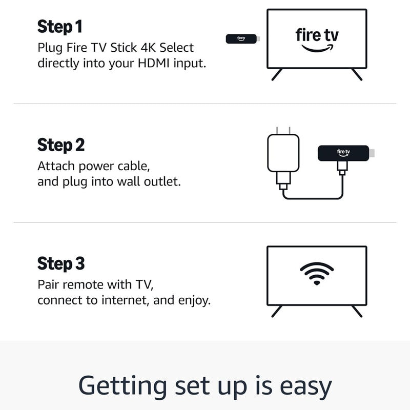 Amazon Fire TV Stick 4K Select (newest model), start streaming in 4K, AI-powered search, and free & live TV, , hires