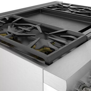 Thermador Pro Grand Professional Series 36 in. 5.7 cu. ft. Smart True European Convection Dual Fuel Range with 4 Sealed Burners & Griddle - Stainless Steel, , hires