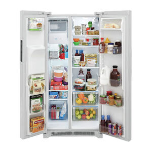 Frigidaire 33 in. 22.3 cu. ft. Side-by-Side Refrigerator With External Ice & Water Dispenser - White, White, hires