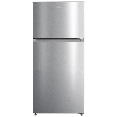 Midea 28 in. 14.2 cu. ft. Counter Depth Garage-Ready Top Freezer Refrigerator - Stainless Steel | MRT14D2BST