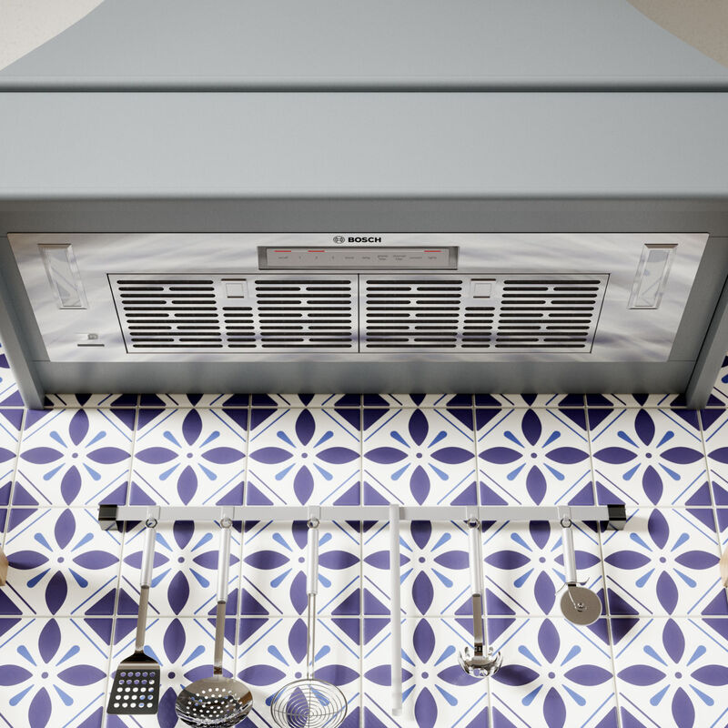 Bosch 300 Series 36 in. Smart Convertible Standard Style Range Hood with 300 CFM, 4 Fan Speeds & 2 LED Lights - Stainless Steel, , hires