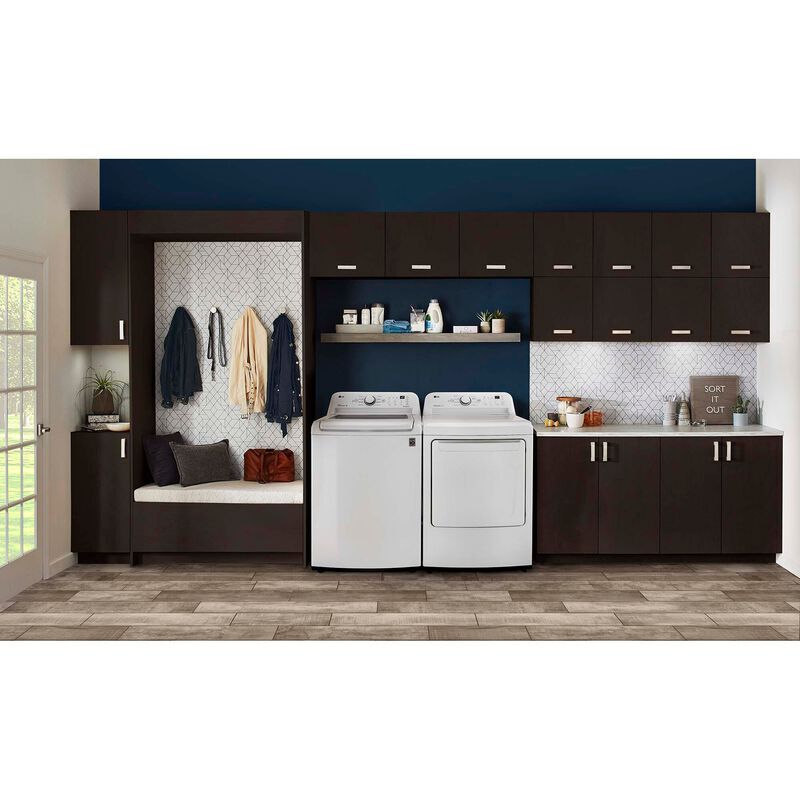 LG 27 in. 7.3 cu. ft. Electric Dryer with Sensor Dry Technology & Solid White Door Trim - White, , hires