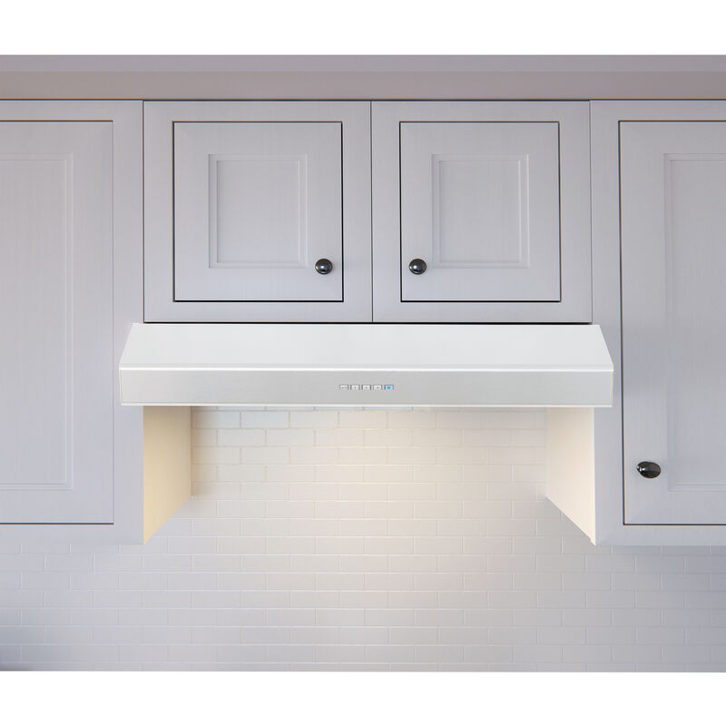 Zephyr Breeze II 36 in. Convertible Standard Style Range Hood with 400 CFM, 3 Fan Speeds & 2 LED Lights - White, White, hires