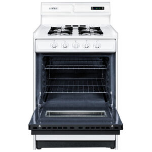 Summit 24 in. 2.9 cu. ft. Gas Range with Open Burners - White, , hires
